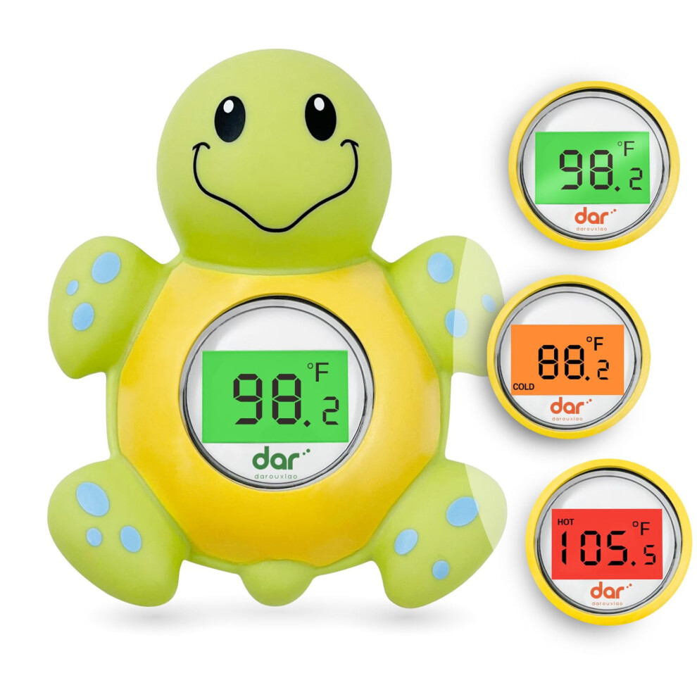 Baby Bath Thermometer, Digital Water Temp with 3 Color Backlit & Warning, Floating Safety Toy for Infant Toddler
