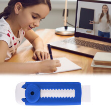 4 Pcs 0.9*3.2 Inch Cute Pastel Erasers for Kids, with Cover & Roller, Fun School Pencil Erasers