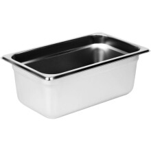 Soro Essentials 4" Deep Stainless Steel Steam Table Pan, 24 Gauge, Stackable Anti-Jam, Quarter Size - Compatible with Chafer Food Pans