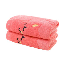 Ovzne Cotton Washcloths, Pink