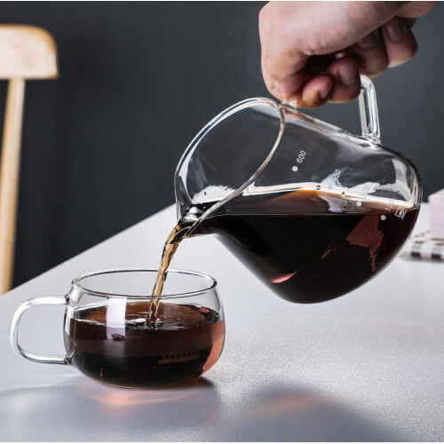 Glass Coffee Brewing Set with Precise Brewing Control and Sediment Filter Glass Pot 1
