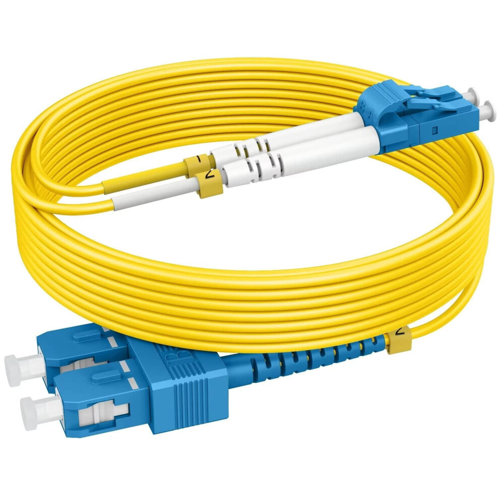 2M(6.56Ft) Os2 Sc To Lc Single Mode Fiber Patch Cables, Options 1M~153M, Os2 Fiber Lc To Sc Optic Cable 10G Smf Lszh 9389440744141