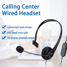 SUSUchens Wired Earpiece, Ergonomic Design, Plug and Play, Compatible with 20-20000HZ Devices, ABS Calling Center Headset for Personal Use