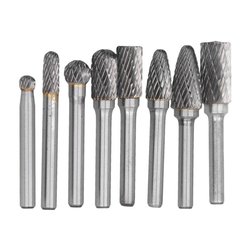 Multi-Purpose Tungsten Carbide Rotary Tool Burrs, 8pcs Dia 6mm, Solid Construction for Longevity, High Performance, and Good Concentricity 2