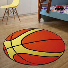 1 Pcs Leather Ball Fruit Rug, 31.5" Green Non-Slip Round Area Rug, Soft Floor Mat for Living Room, Bathroom, Kitchen, compatible with Home Decor