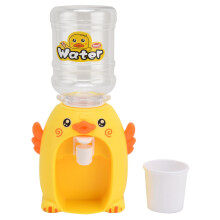 Mini Cartoon Water Dispenser for Kids, Portable Drinking Water Machine, Toy Water Dispenser (Yellow)