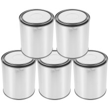 Mizh 5pcs Metal Paint Cans with Lids Pitch Containers Multipurpose Storage Small Pails Pitch Containers