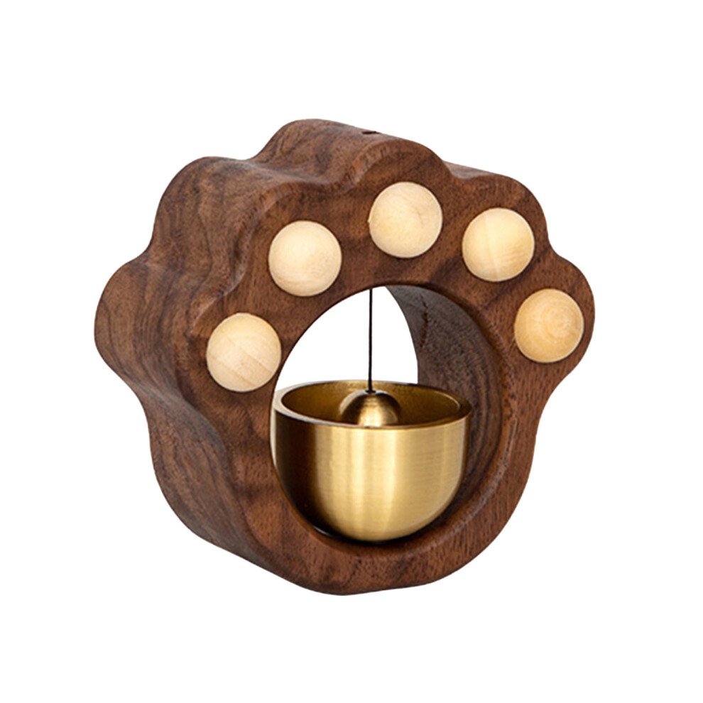 Brass Solid Wood Dopamine Doorbell 2.8X3 Inch, Magnetic Wooden Door Chime, Unique Home & Office Entrance Decoration 9110895434604
