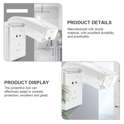 2Pcs Wall Light Splash-Proof Box Wall Socket Dust-proof Box 1