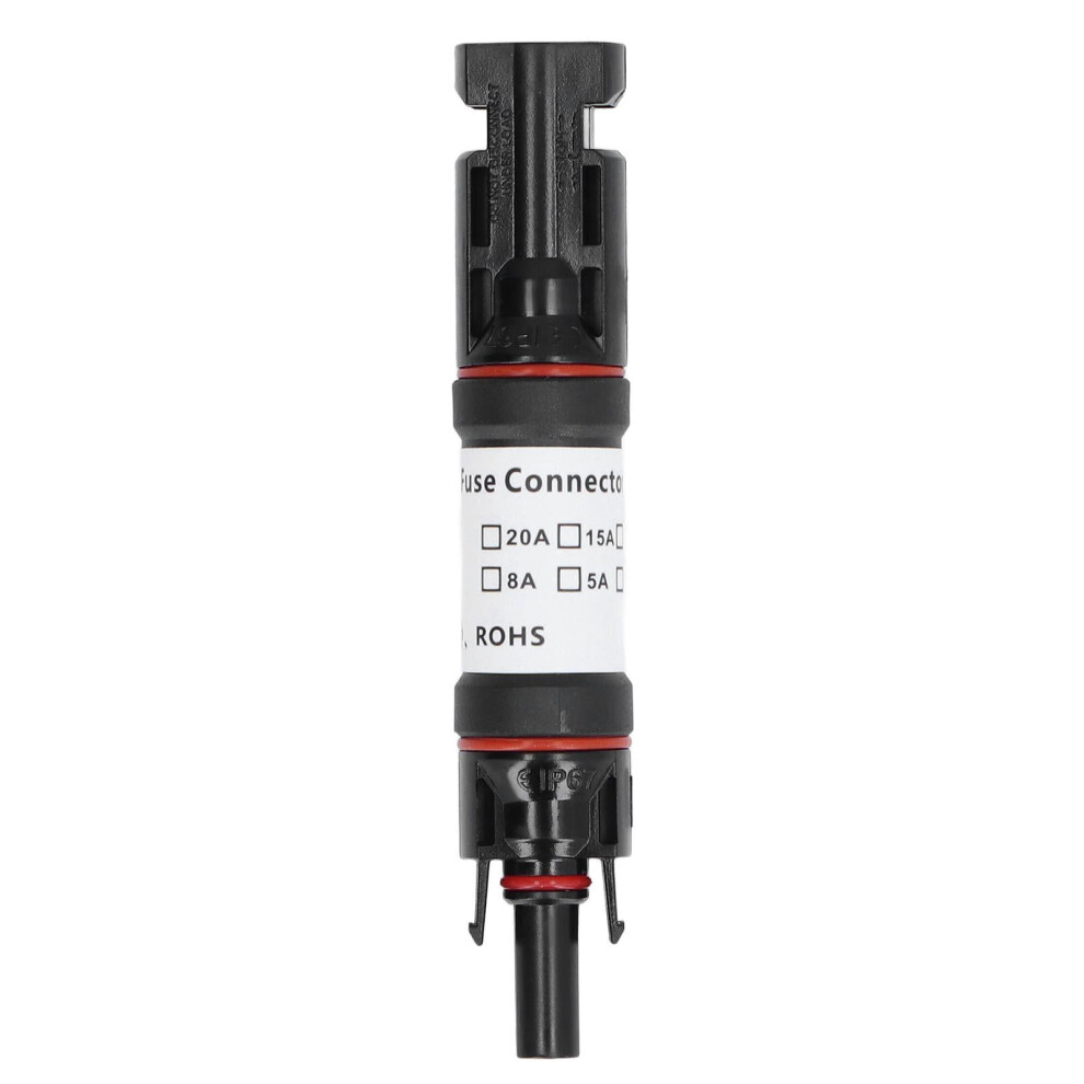 Dewin Pv Fuse Connector, Solar Pv Fuse Holder Ppo Brass Photovoltaic Connector With Self Locking System Dc 1000V(10A) 9110895436653