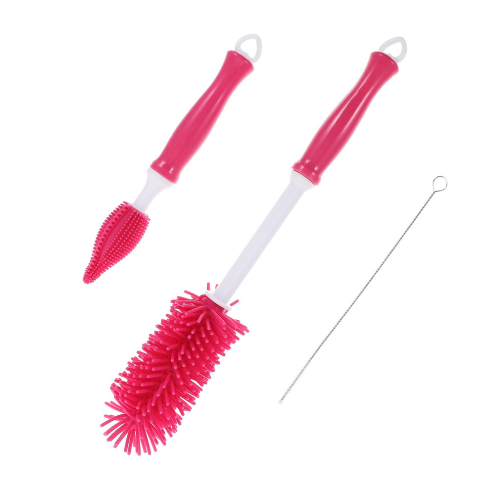 Baby Bottle Brush with 360 Rotating Head, Lightweight Feeding Bottle Cleaner with Suction Cup