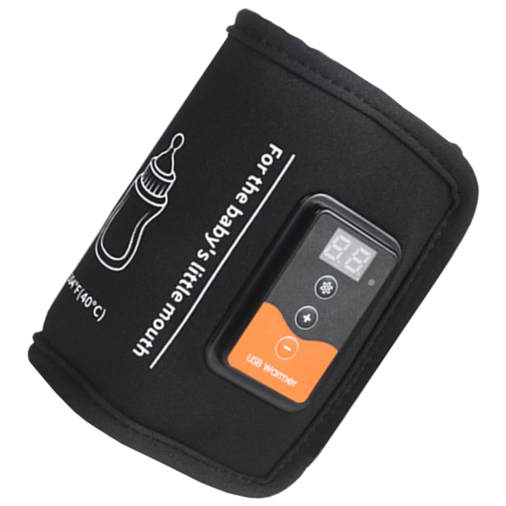 USB Bottle Warmer for Baby Milk  Compact Travel Heater Wrap with Temperature Display