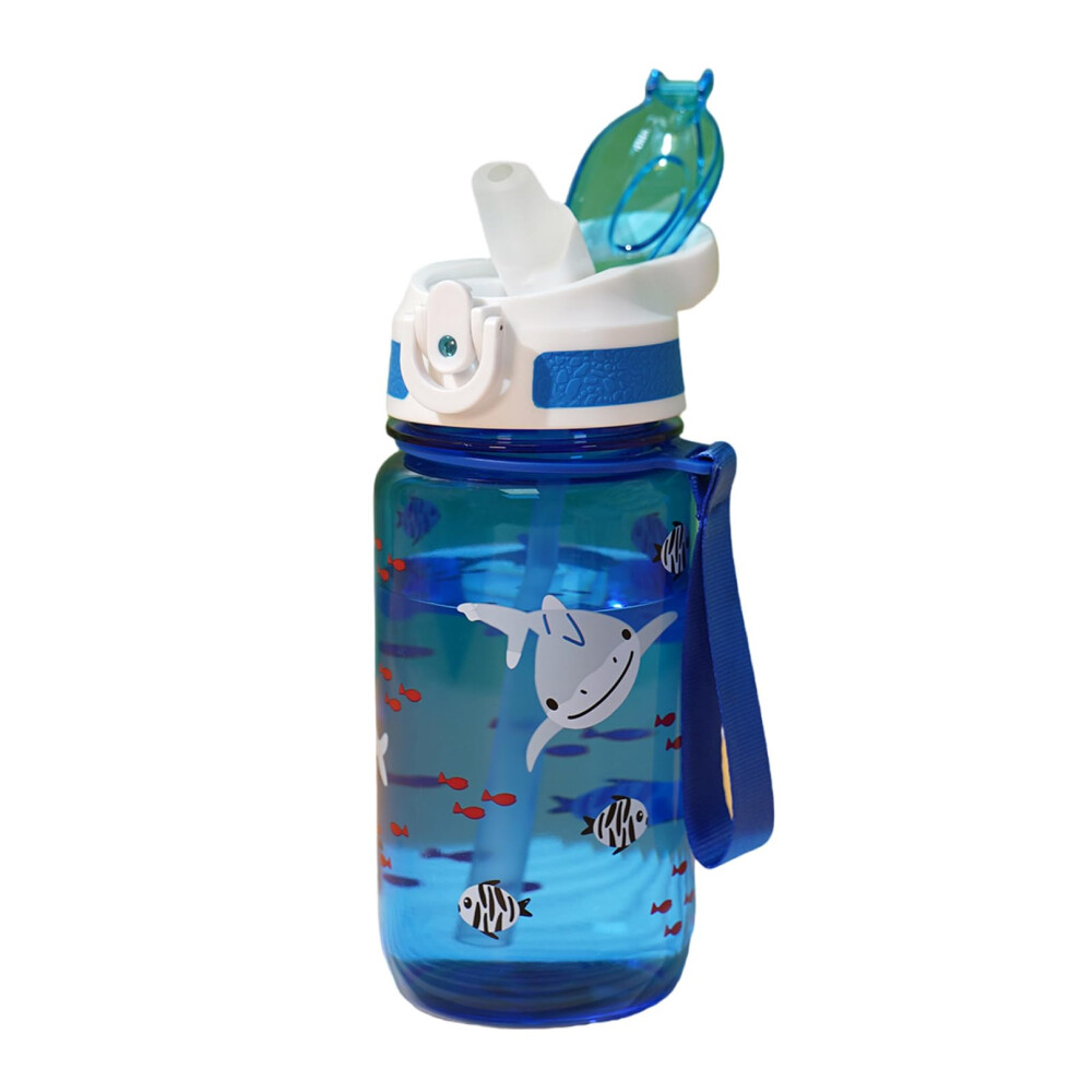 600ml Kids Water Bottle with LeakResistant Straw and Carry Handle for Children