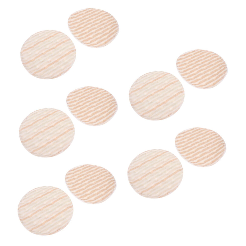 Reusable Nursing Pads 10pcs Washable Breastfeeding Pads Leak‑Resistant Soft Cotton for Moms