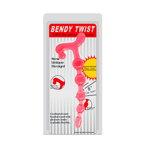 Bendy Twist Flexible Anal Beads Waterproof TPR