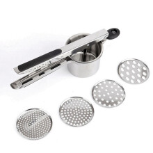 15oz Heavy Duty Stainless Steel Potato Ricer for Smooth Fluffy Mashed Potatoes and Vegetables