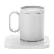 Coffee Cup Warmer with 3 Temp Settings and Ceramic Mug, Electric Desk Mug Warmer for Office and Home