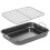 Roasting Ran With Flat Rack - 15 1/2" X 11 1/2" Roaster Pan Set 2