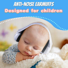 Baby Earmuff Mini Headset Adjustable Noise Cancelling Hearing Protection Children Outdoor Sleep and Airplane Anti-noise Earmuffs White
