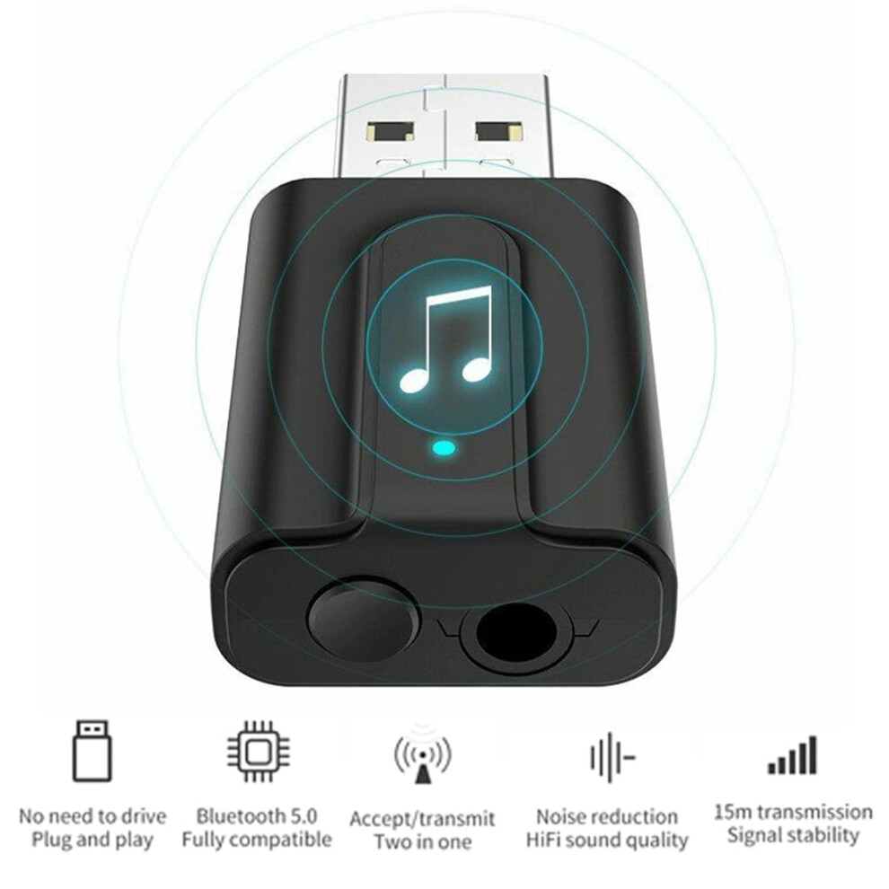 Susuchens 3.5Mm Aux Usb Wireless Bluetooth-Compatible 5.0 Transmitter Receiver Audio Music Adapter 9389440748613