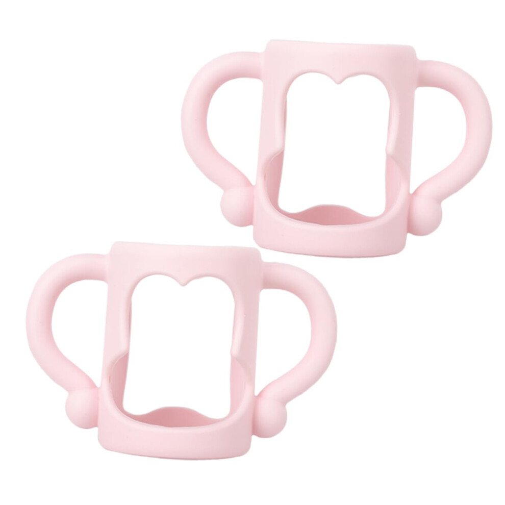 2pcs Baby Bottle Handle Universal Silicone Grip Ergonomic Holder for Infants and Toddlers