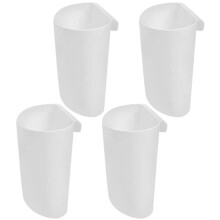 4PCS Hanging Cups for Rolling Cart Beauty Salon Cart Bucket White