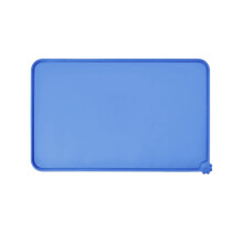 Emlimny Silicone Dog Cat Bowl Mat Non-Stick Food Pad Water Cushion Waterproof (Blue)