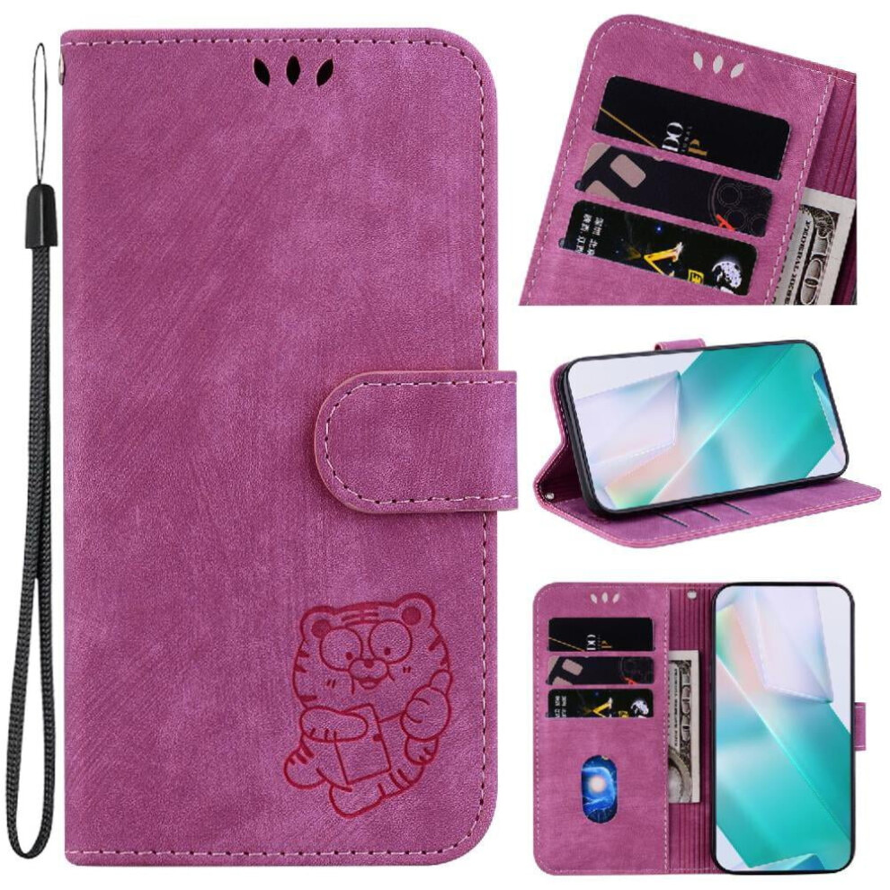 Case For Compatible With Iphone Xr Flip Folio Embossed Cute Tiger Holder Cover Wallet Case Card Pocket 9110895441947