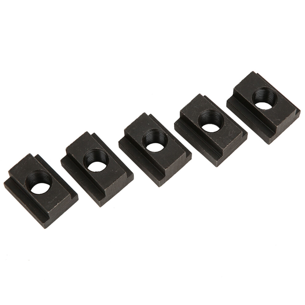 Durable 5 Pcs M12 T Slot Nuts Black Oxide Finish High Strength 3541382814962