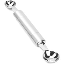 Stainless Steel Double Ended Melon Baller Scoop with Ergonomic Grip for Uniform 30mm Balls