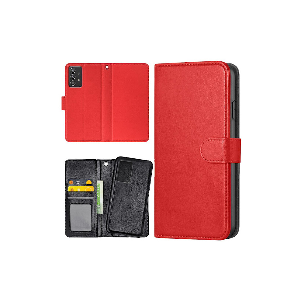 Compatible With Samsung Galaxy A52/A52s 5G - Wallet Case/Case Multicolour Red 9389440749795