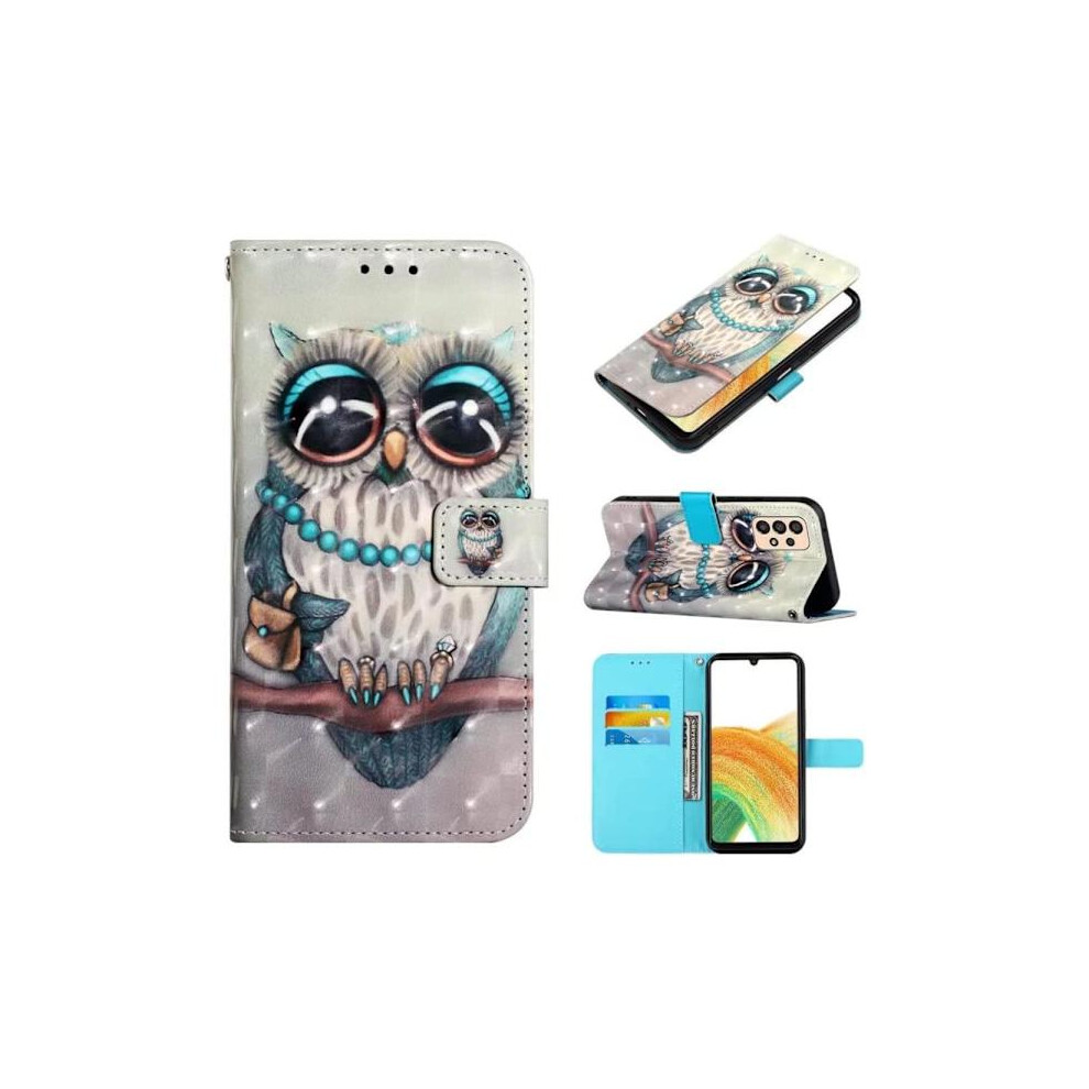 Wallet Case Compatible With Samsung Galaxy A52 / A52s - Ornate Owl 9389440749924
