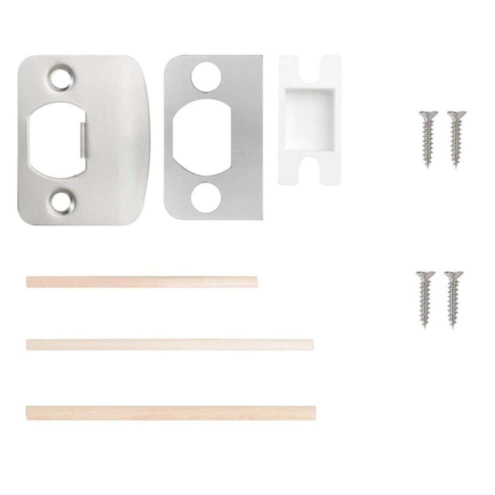 Door Lock Strike Plate With Spacer Shim Door Security Lock Repair Kits D Type 9389440750234