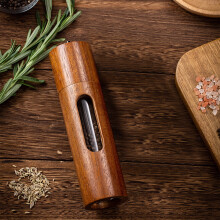 RnemiTe-amo Clearance! Adjustable cylindrical grinder, solid wood & acrylic, easy clean, comfortable grip. Compatible with pepper seasoning.