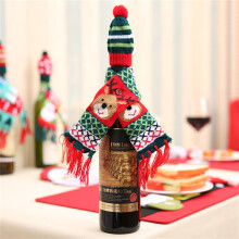 Xubond Christmas New Christmas Wine Bottle Decoration Products Knitted Scarf Hat Set Kitchen Pour Spouts For Liquor Bottles