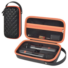 Wireless Microphone Case for JBL with Custom Fit Compartments, Waterproof Protective Bag for Dual Mics and Accessories