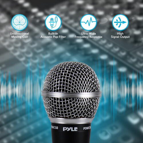 Pyle Pro PDMIC58 Professional Moving Coil Dynamic Handheld Microphone 2