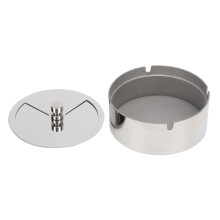 Ash Tray Stainless Steel Windproof Waterproof Dishwasher Safe Smoking Ashtray Modern Design Easy to Clean (Unbreakable Durable)