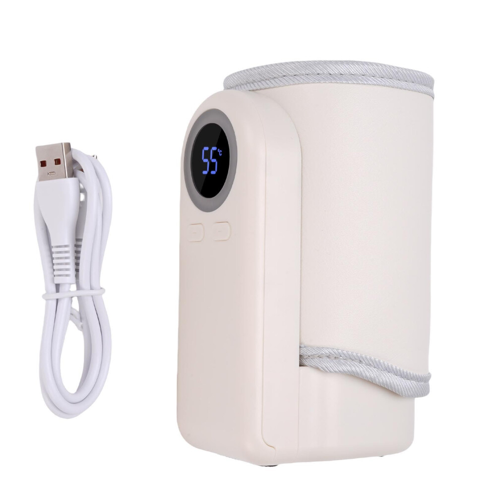 Portable Bottle Warmer USB Rechargeable Long Battery Life Smart Temperature Control for Travel