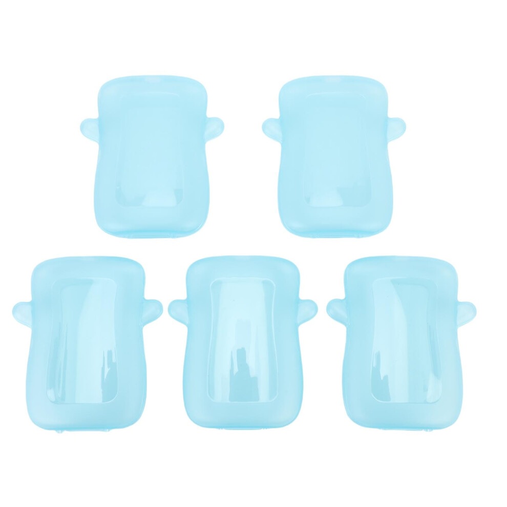 Baby Food Pouch Holder Set, No Squeeze Leak Proof Juice Box For Mess Toddler Feeding, Blue
