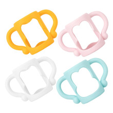 4Pcs Baby Bottle Handles with Ergonomic Double Silicone Grips for Easy BottletoCup Transition