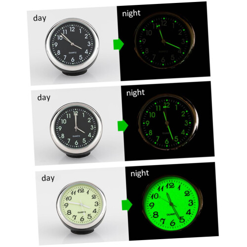 Car Temperature Clock with Luminous Night Display, Dashboard or Vent Mount, Waterproof Design 2