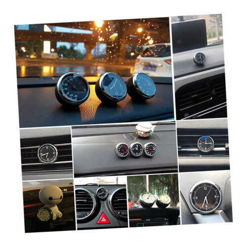 Car Temperature Clock with Luminous Night Display, Dashboard or Vent Mount, Waterproof Design 1