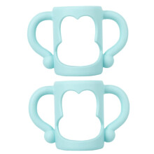 2Pcs Universal Silicone Baby Bottle Handle with Ergonomic Non‑Slip Grip for Feeding