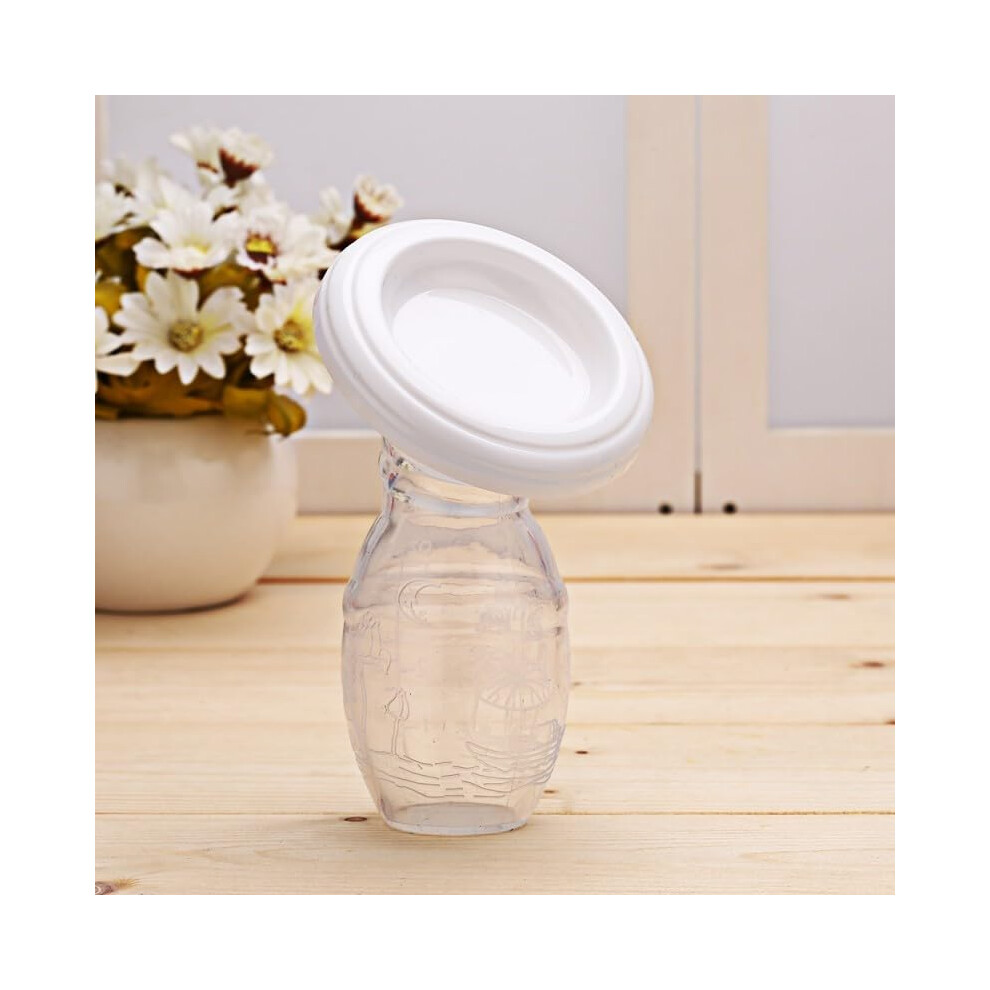 Manual Silicone Breast Pump 150ml BPA Hands Milk Collector with Suction Base LeakProof Cap
