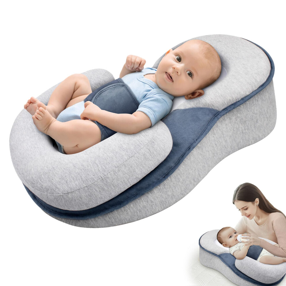 Baby Lounger Pillow for Newborns with Gentle Infant Support and Breathable AllSeason Fabric