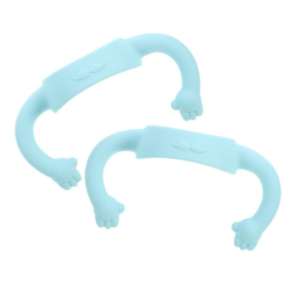 2pcs Silicone Baby Bottle Handles with Ergonomic Grip Design, Soft Comfort for Toddler Feeding
