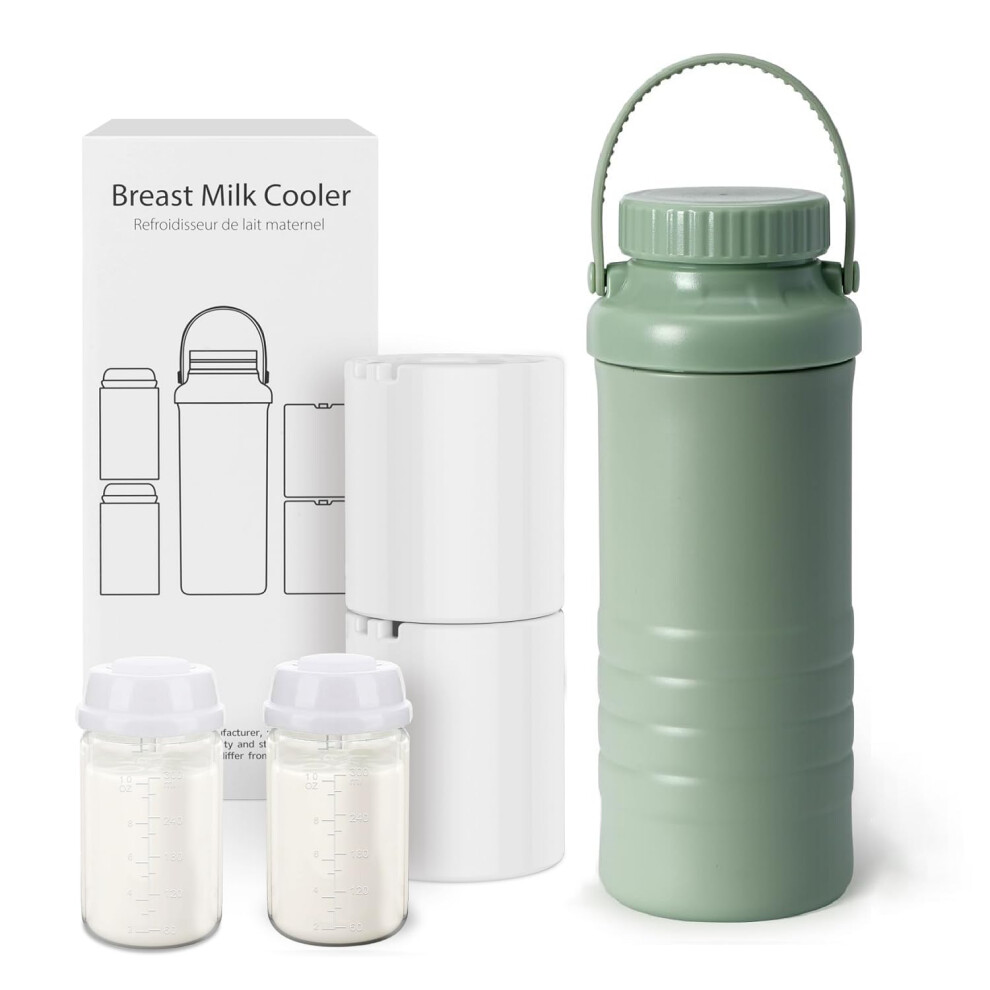 Breast Milk Cooler 22oz TSA Approved Travel Chiller with Dual BPA Bottles and 24+ Hours Cooling