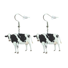 Jacenvly Clearance 2024 New Imitation Earrings Personality Funny Acrylic Printing Simple-Earrings Valentine Gifts For Girls