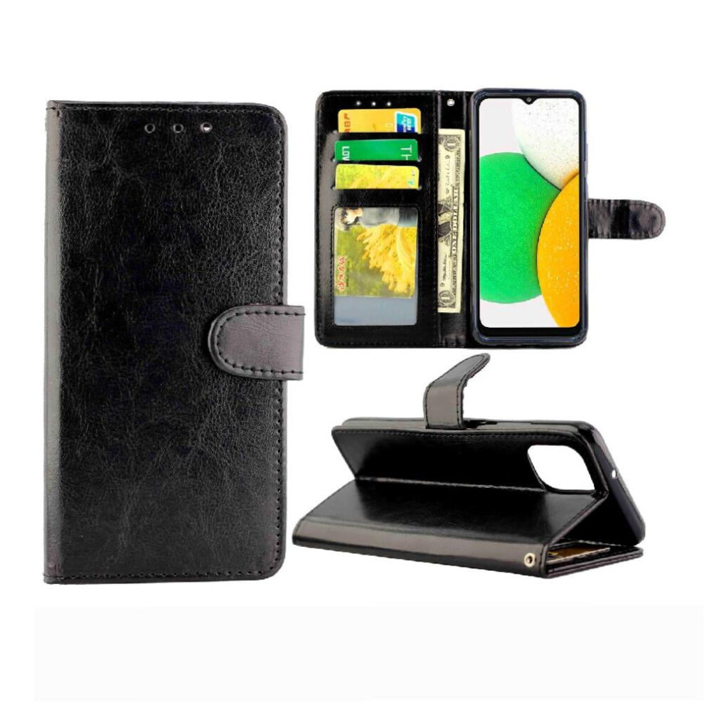 Flip Case For Compatible With Samsung Galaxy A03 Core Card Holder Kickstand Magnetic Closure Shockproof Pu Leather 9389440755895